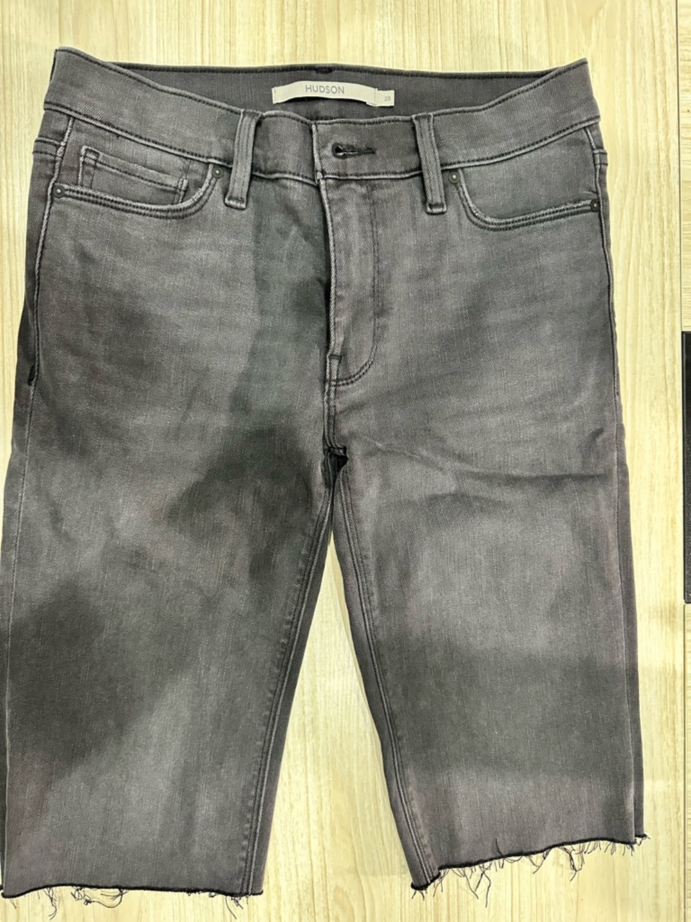 Hudson Jeans Women's Gray Raw-Hem Capris